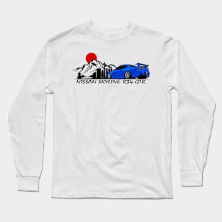 Nissan Skyline GTR R34, JDM Car Long Sleeve T-Shirt